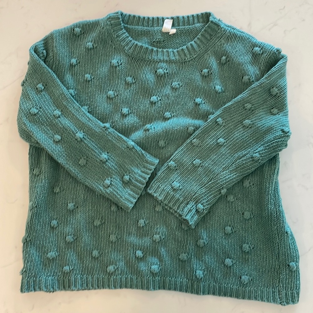 Flamingo Teal Medium Sweater